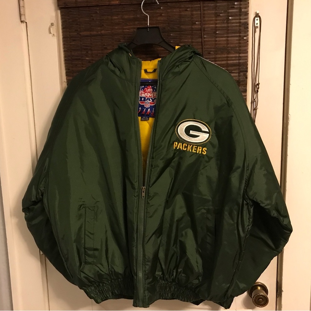 NWT Men's Green Bay Packers Green  Gridiron Full-Zip Jacket